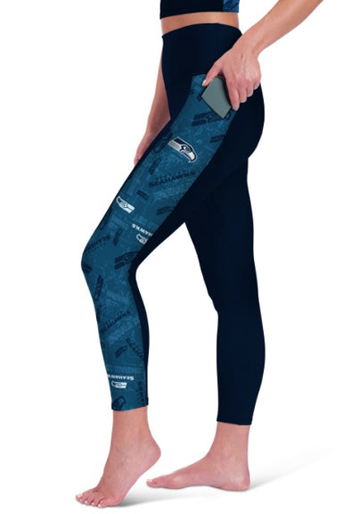 Certo By Northwest NFL Women's Seattle Seahawks Assembly Leggings, Navy