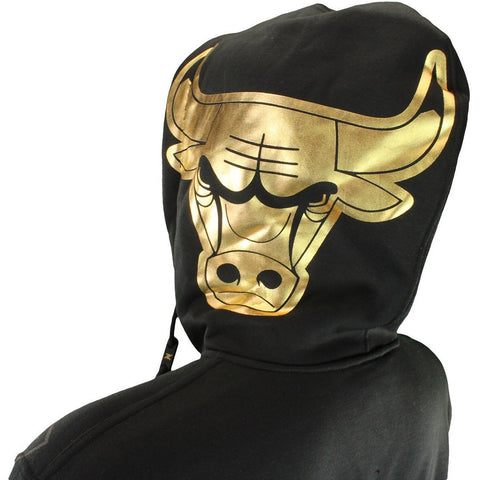 Zipway NBA Men's Chicago Bulls Signature Black and Gold Full Zip Hoodie