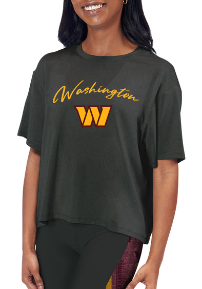 Certo By Northwest NFL Women's Washington Commanders Turnout Cropped T-Shirt