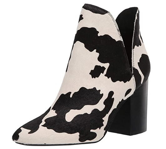 Steve Madden Women s Rookie C Heeled Booties Black White Fanletic