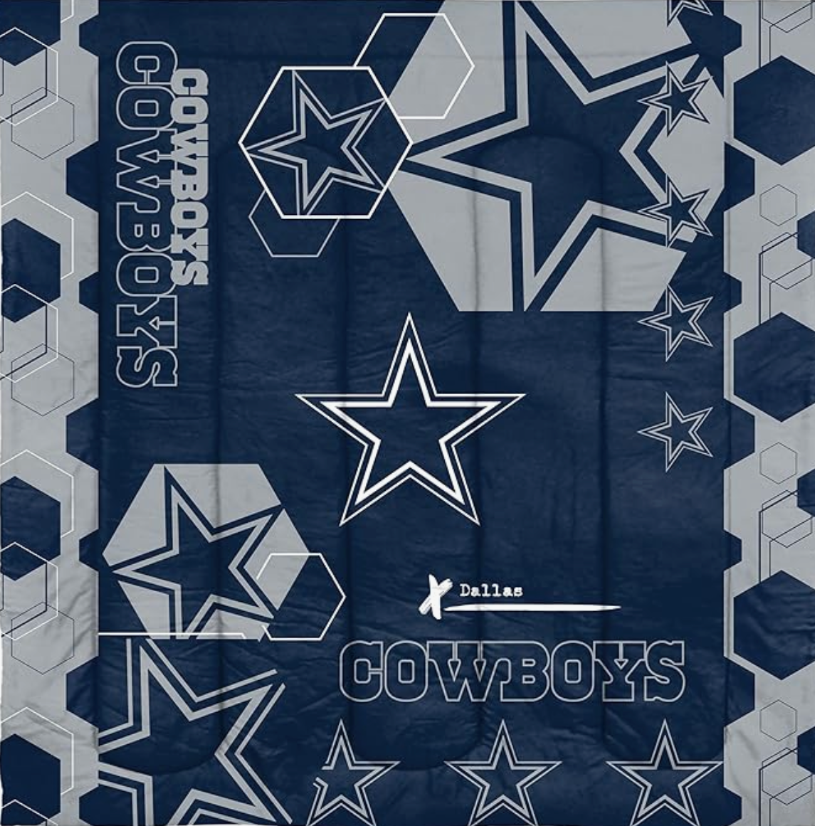 Northwest NFL Dallas Cowboys Hexagon Comforter & Sham Set, Full/Queen ...