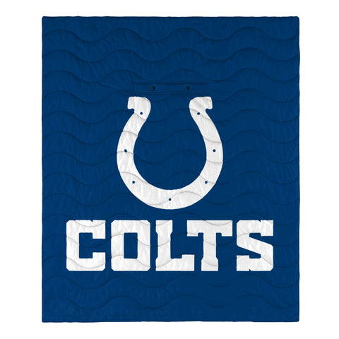FOCO NFL Indianapolis Colts Exclusive Outdoor Wearable Big Logo Blanket, 50" x 60"