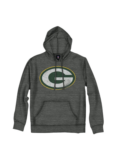 Green Bay Packers NFL Men's Primary Logo Pullover French Terry Hoodie, Gray