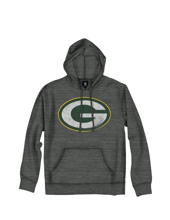 Green Bay Packers NFL Men's Primary Logo Pullover French Terry Hoodie, Gray