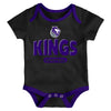 Outerstuff NBA Infant Sacramento Kings Little Fan 3-Pack Bodysuit Set