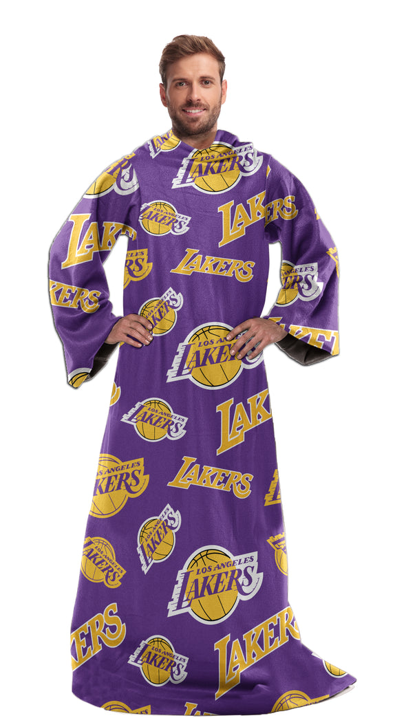 Northwest NBA Los Angeles Lakers Toss Silk Touch Comfy Throw with Sleeves