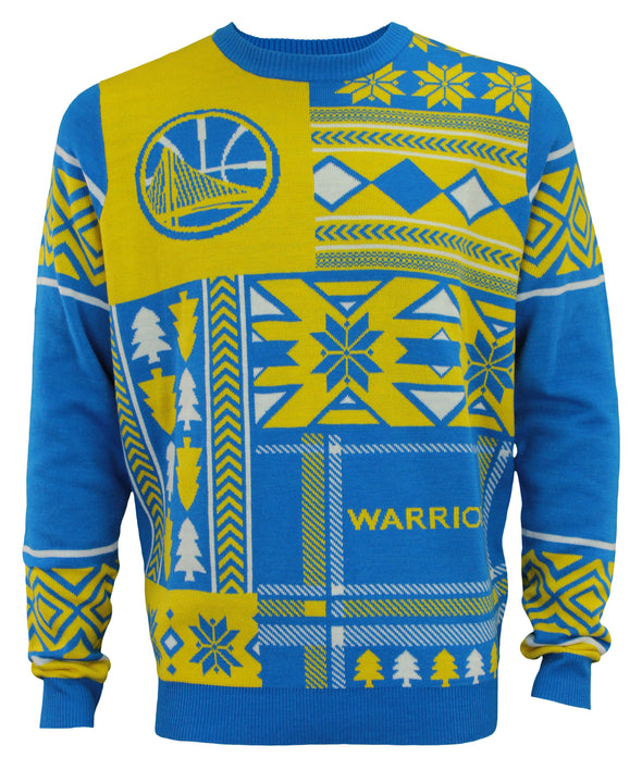 Forever Collectibles NBA Men's Golden State Warriors Patches Ugly Sweater