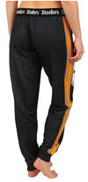 KLEW NFL Women's Pittsburgh Steelers Cuffed Jogger Pants, Black