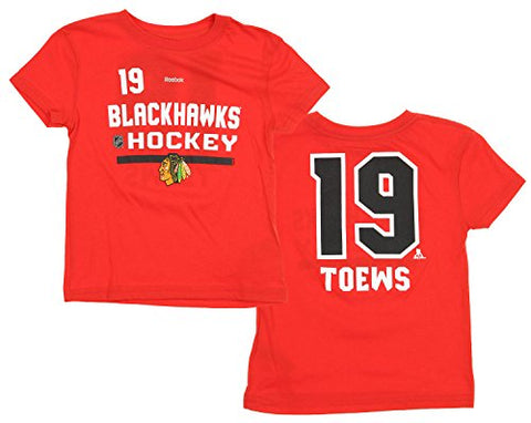 Reebok NHL Youth/Kids Chicago Blackhawks Jonathan Toews #19 Player Tee