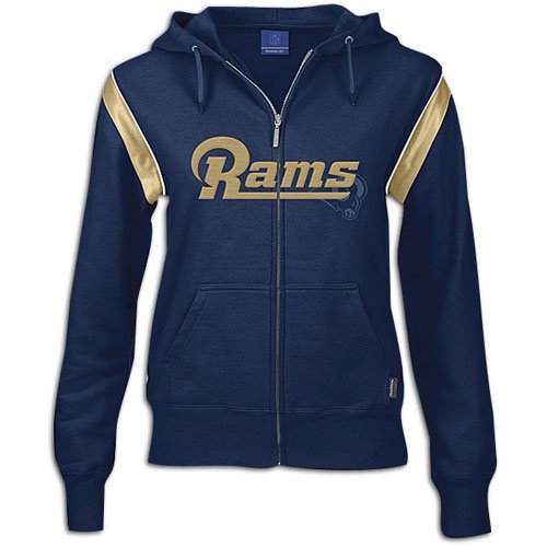 St Louis Rams Women's NFL "Headliner" Zipped Hoodie, Hooded Jacket, Navy