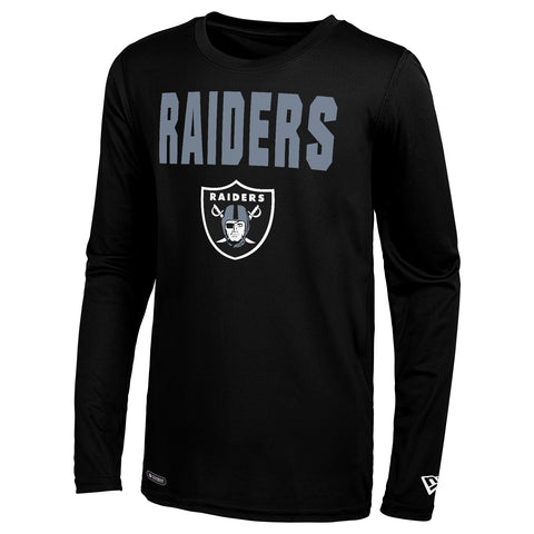 New Era NFL Men's Las Vegas Raiders 50 Yard Line Long Sleeve Poly Dri-Tek Tee