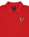 Reebok Mens NFL Atlanta Falcons Short Sleeve Polo Shirt, Red