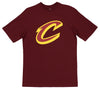 FISLL NBA Men's Cleveland Cavaliers Team Color, Name, and Logo Premium T-Shirt