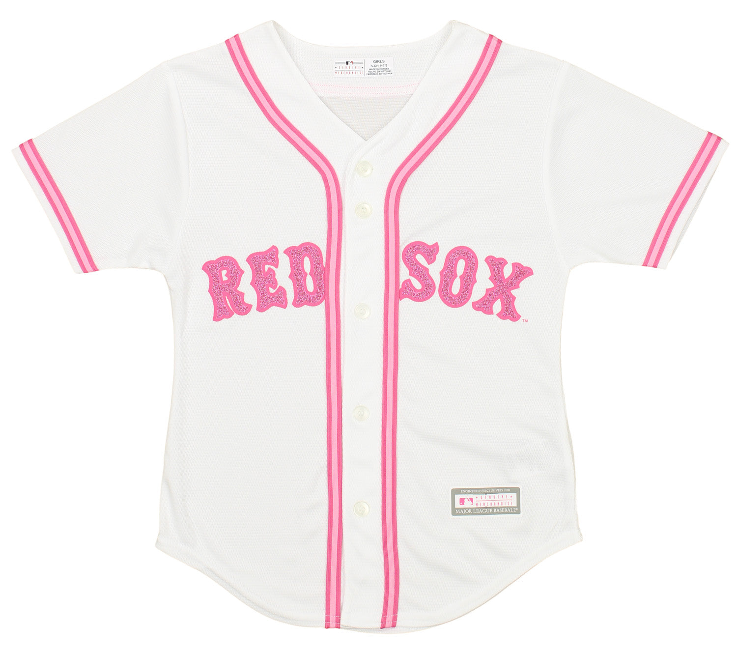 pink white sox jersey
