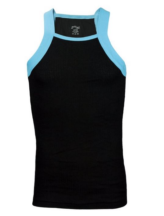 2xist Men's Contrast Square-Cut Tank Top Sleeveless Fashion Shirt - Many Colors