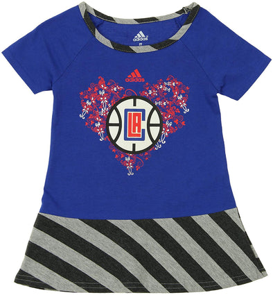 adidas NBA Toddlers Los Angeles Clippers Fancie Drop Waist Dress, Blue