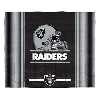 Northwest NFL Las Vegas Raiders Safety FULL/QUEEN Comforter and Shams