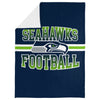 FOCO NFL Seattle Seahawks Stripe Micro Raschel Plush Throw Blanket, 45 x 60