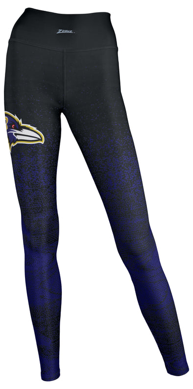Zubaz NFL Women's Baltimore Ravens Static Fade Leggings