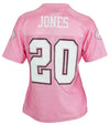 Reebok New York Jets Thomas Jones #20 NFL Vintage Women's Dazzle Jersey, Pink