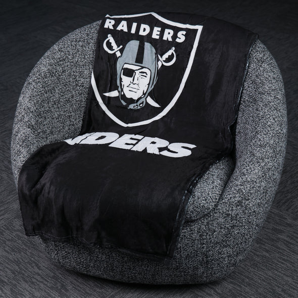 FOCO NFL Las Vegas Raiders Plush Soft Micro Raschel Throw Blanket, 50 x 60