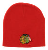 NHL Kids (4-7) Chicago Blackhawks Face Off Skull Knit Beanie Hat, Red OSFM