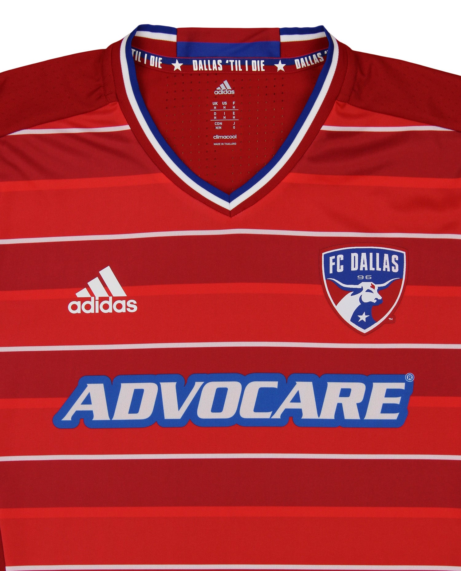 Adidas MLS Men's FC Dallas Authentic Long Sleeve Jersey, Red