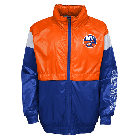 Outerstuff NHL Youth Boys New York Islanders Goal Line Stand Windbreaker Jacket