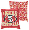 FOCO NFL San Francisco 49ers 2 Pack Couch Throw Pillow Covers, 18 x 18