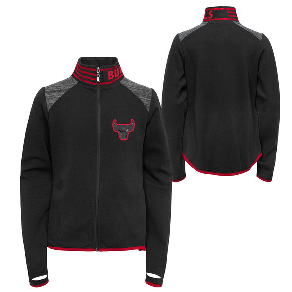 Outerstuff NBA Youth Girls Chicago Bulls Avaitor Full Zip Jacket