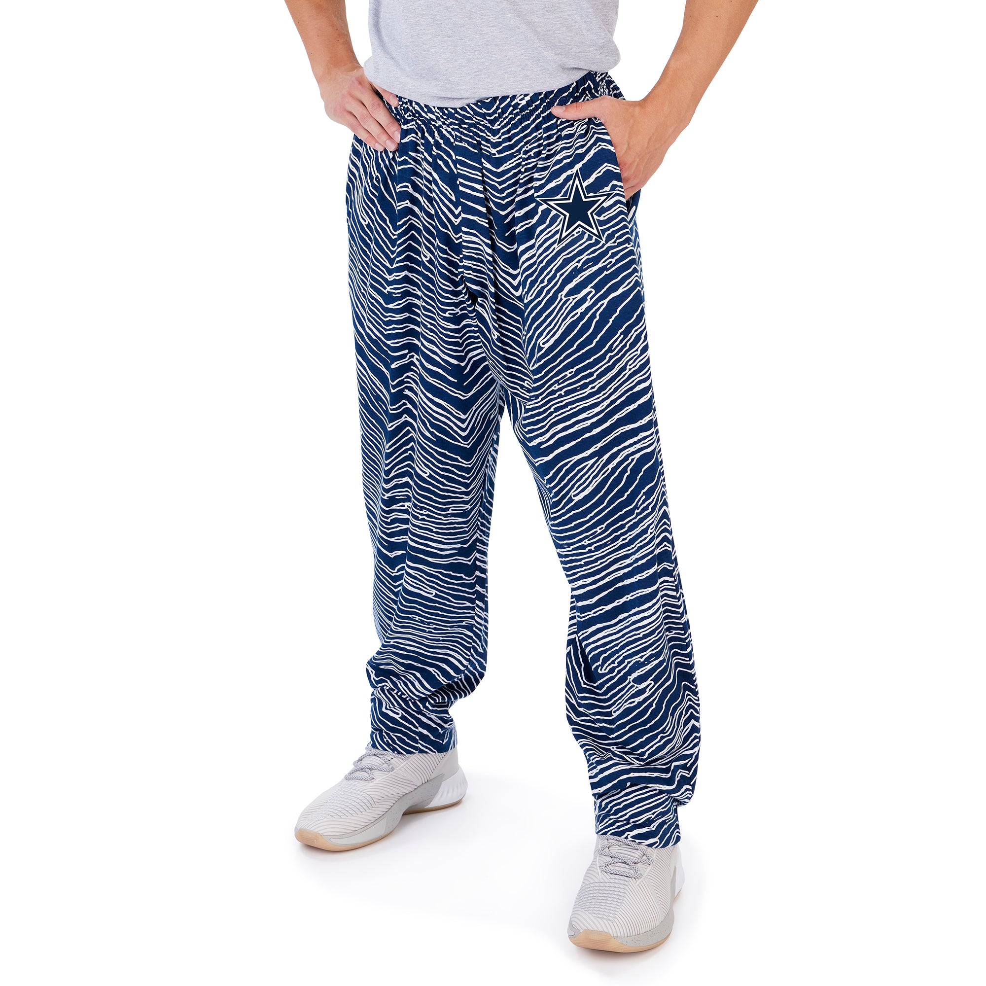 Zubaz NFL Men's Dallas Cowboys Zebra Print Primary Logo