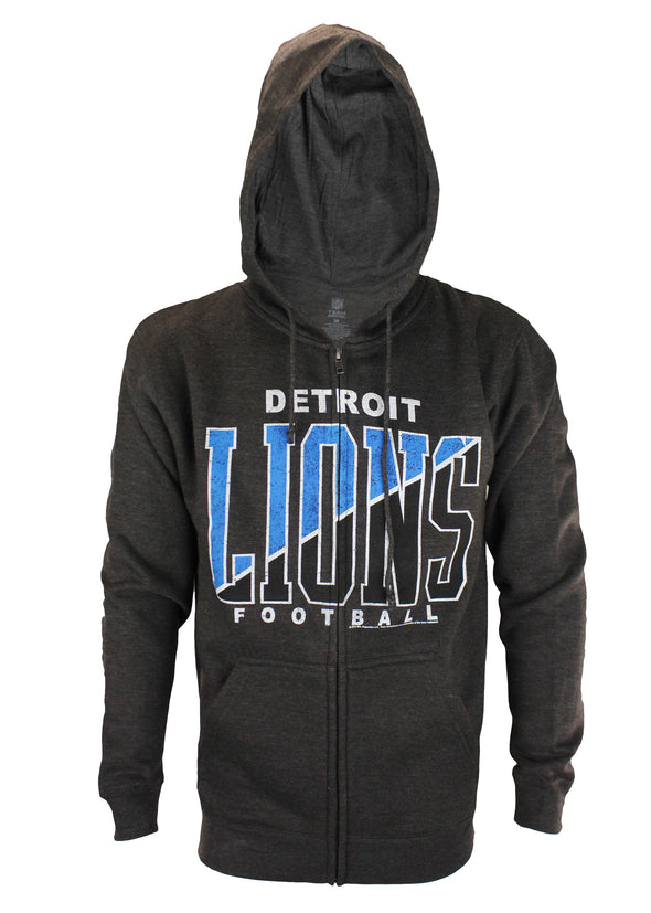 Detroit Lions NFL Football Mens Split Formation Fleece Hoodie, Gray