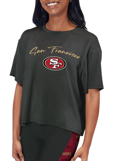 Certo By Northwest NFL Women's San Francisco 49ers Turnout Cropped T-Shirt