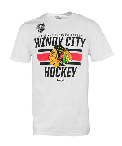 Reebok NHL Men's Chicago Blackhawks Stadium Series Tee, White