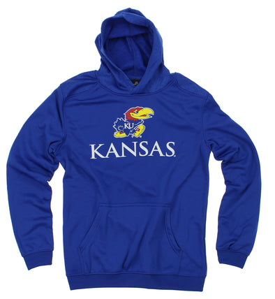 NCAA Youth Kansas Jayhawks Performance Hoodie, Blue
