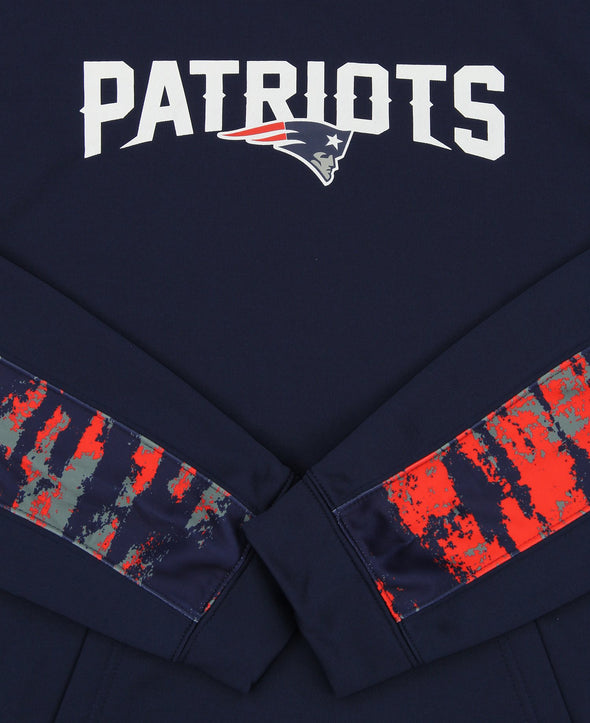 Zubaz NFL Men's New England Patriots  Hoodie w/ Oxide Sleeves