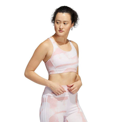 Adidas Women's Training Medium-Support Sports Bra, Wonder Mauve/Almost Pink S22