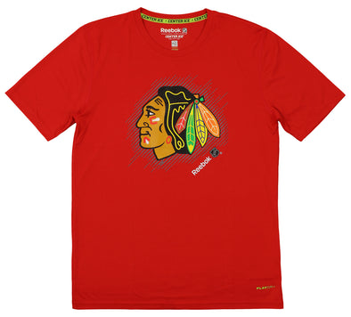 Reebok NHL Chicago Blackhawks Youth Boys Center Ice Playdry Shirt, XL (18)