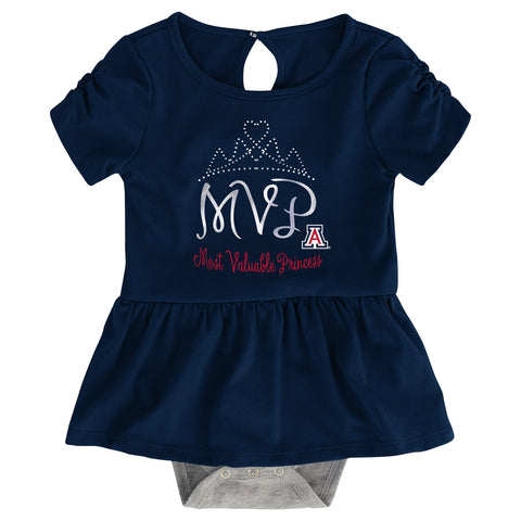 Outerstuff NCAA Infant Girls Arizona Wildcats MVP Creeper, Bib & Bootie Set