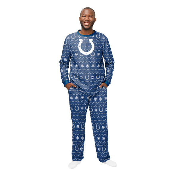 FOCO Men's NFL Indianapolis Colts Primary Team Logo Ugly Pajama Set