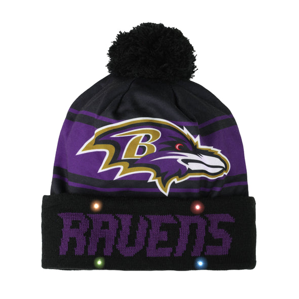 FOCO Adult's NFL Baltimore Ravens Light Up Beanie