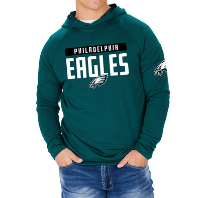 Zubaz NFL Men's Philadelphia Eagles Team Color Hoodie W/ Viper Print Details