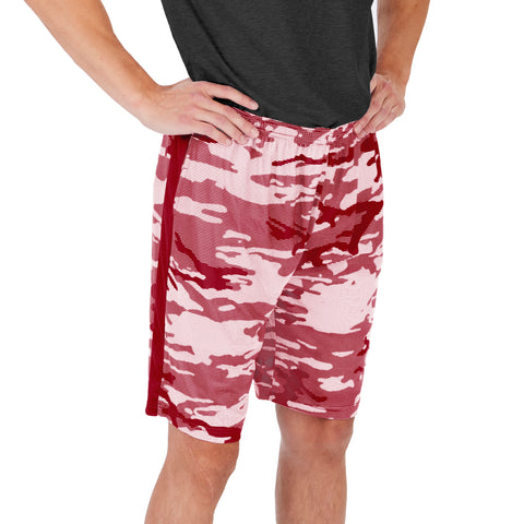 Zubaz Men's NFL Arizona Cardinals Lightweight Camo Lines Shorts with Logo