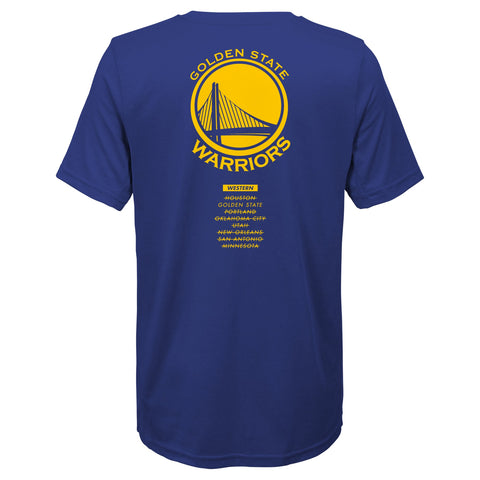 Nike Golden State Warriors NBA Boys Youth (8-20) 2018 Dub City Conference Finals Short Sleeve Tee, Blue