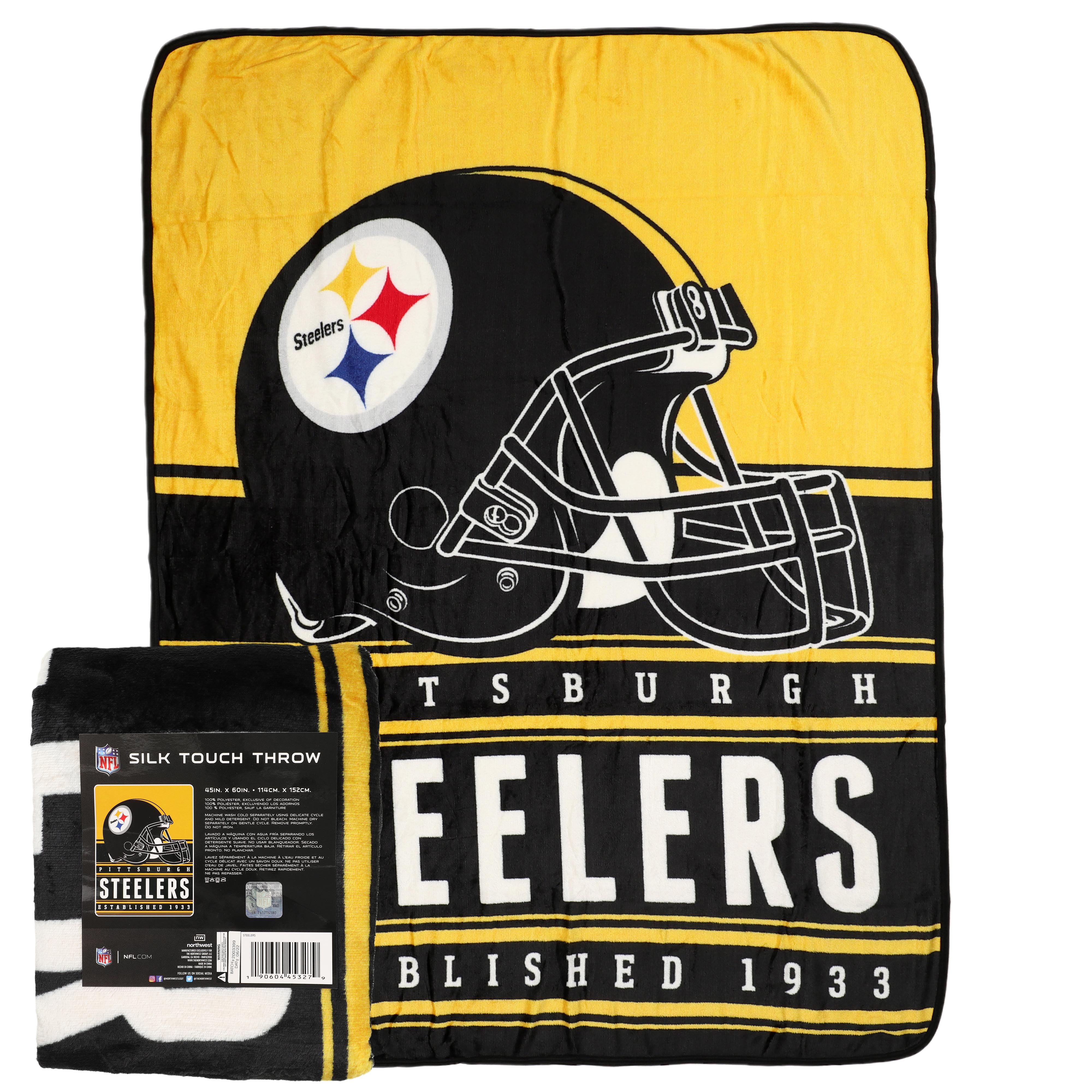 NCAA Pittsburgh Steelers Conference 55 x 70 Silk Touch Throw, 1 Each 