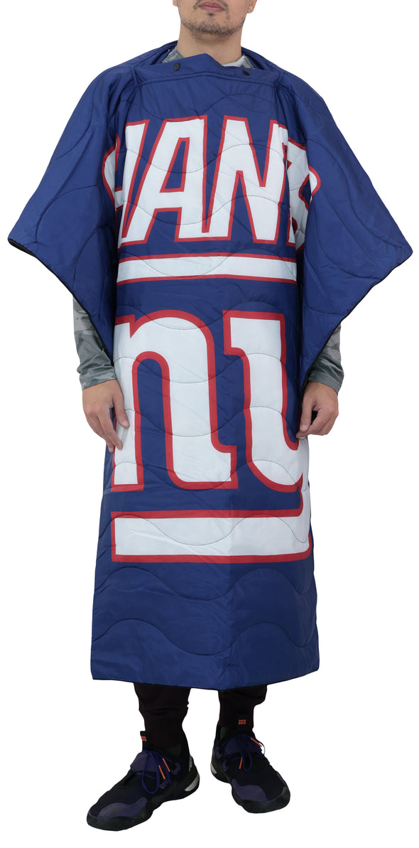 FOCO NFL New York Giants Exclusive Outdoor Wearable Big Logo Blanket, 50" x 60"