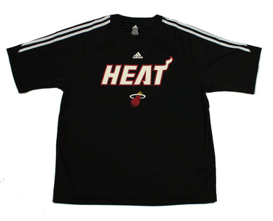 Adidas NBA Miami Heat Men's Short Sleeve Crew Shirt, Black