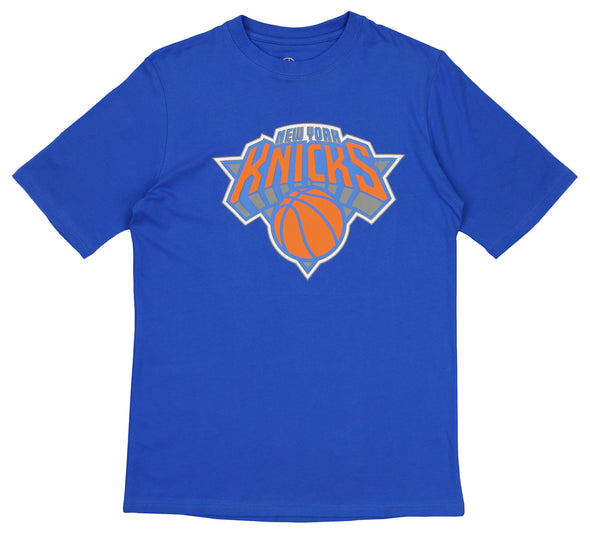 FISLL NBA Men's New York Knicks Team Color, Name and Logo Premium T-Shirt