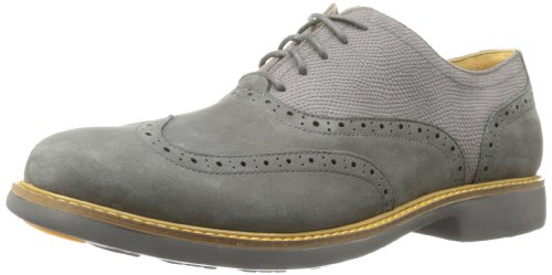 Cole Haan Men's Great Jones Wingtip Casual Dress Oxford Shoes, Dark Gull Grey