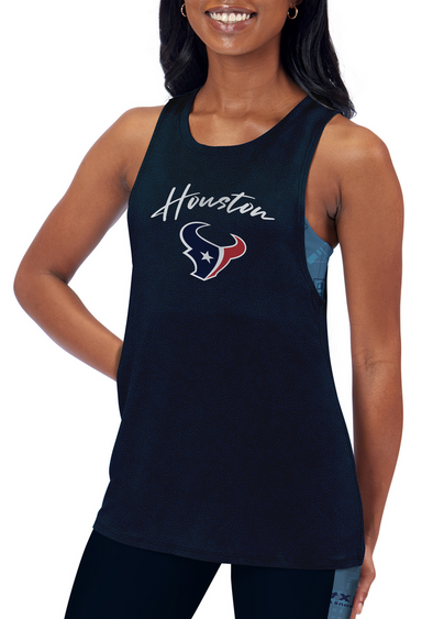 Certo By Northwest NFL Women's Houston Texans Outline Tank Top, Navy